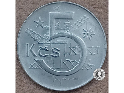5 koruna - Česko-Slovensko - 1990