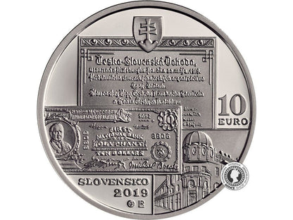 Strieborná minca Ag BK 10€ / 2019 - Michal Bosák – 150. výročie narodenia