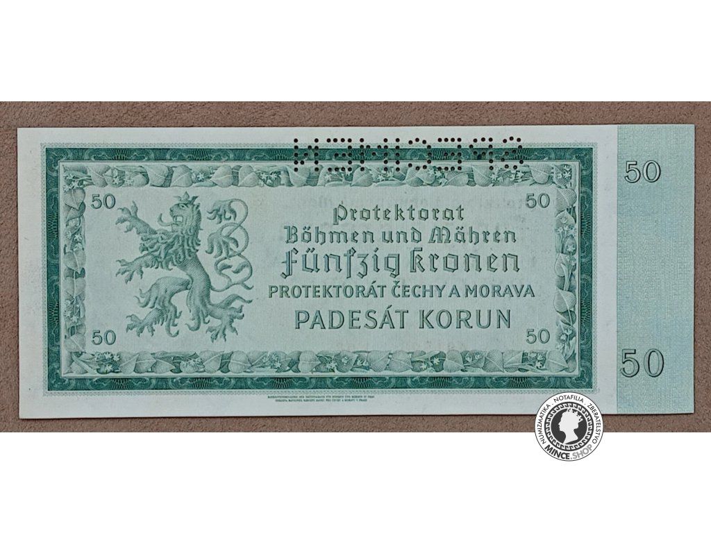 50 Korún - 1940 - Protektorát Čechy a Morava