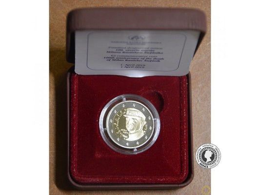 2€ minca - Štefánik - 2019 / proof - 100. výročie úmrtia Milana Rastislava Štefánika