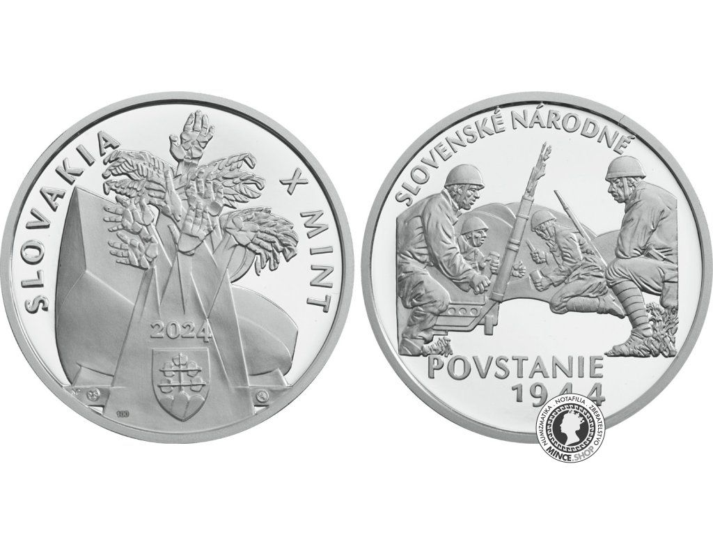 Medaily strieborné - Nezrealizované motívy zberateľských mincí -10€ - SNP - 80.výročie