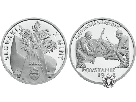 Medaily strieborné - Nezrealizované motívy zberateľských mincí -10€ - SNP - 80.výročie