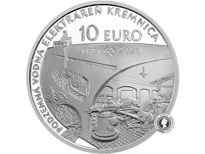 Strieborná minca Ag BK 10€ / 2021 - Elektraren Kremnica 100.výročie