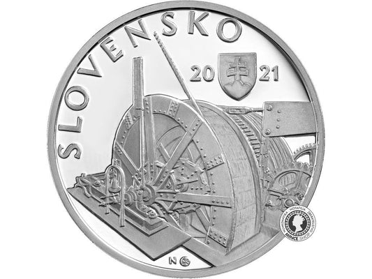 Strieborná minca Ag BK 10€ / 2021 - Elektraren Kremnica 100.výročie