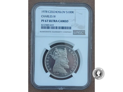 100 Kčs/1978 - Karel IV. - 600. výročie úmrtia - kvalita PF 67