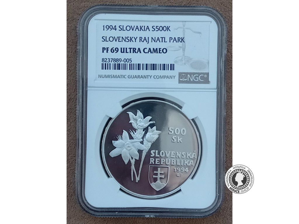 Pamätná minca strieborná - SK 500 / 1994 - Slovenský Raj 30. výročie ochrany - kvalita PF 69