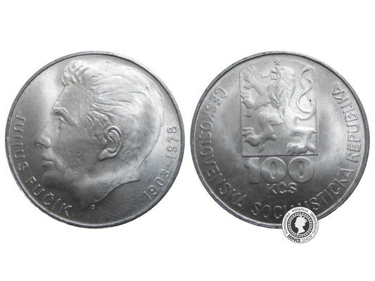 100 Kčs/1978 - Július Fučík - 75. výročie narodenia - kvalita PF 67