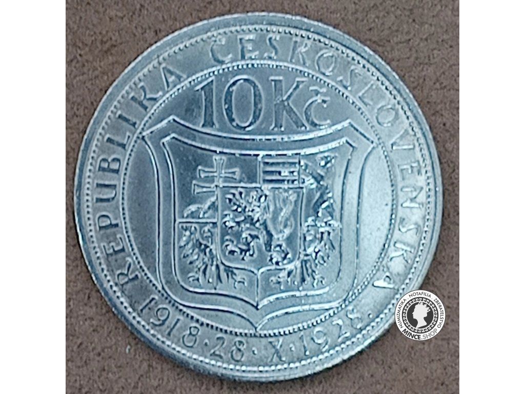 10.koruna - 1.ČSR - 1928 - Desiate výročie vzniku ČSR
