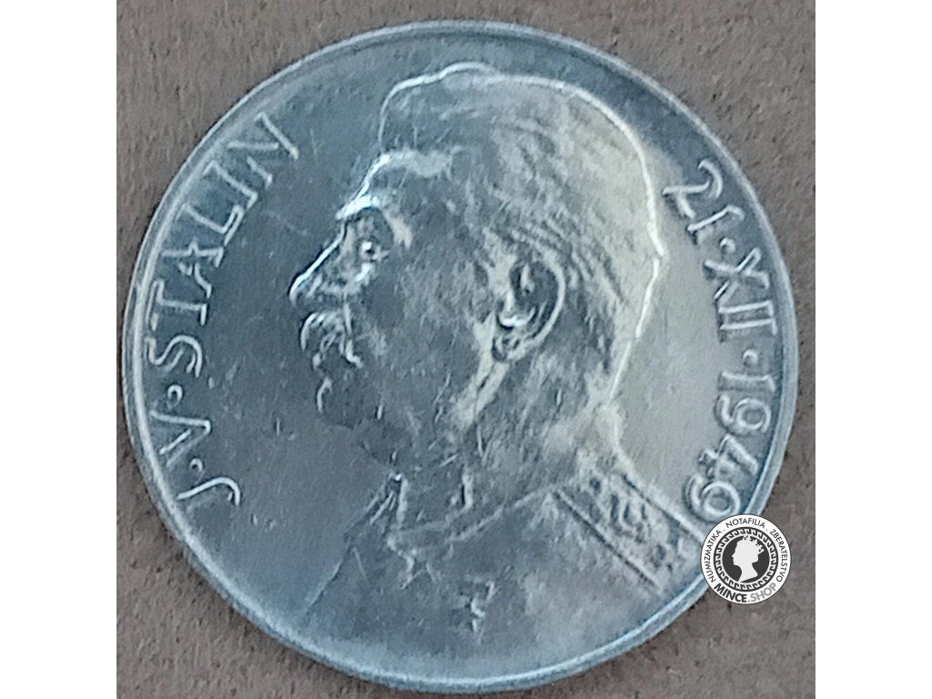 100 koruna 1949 - 70.výročie narodenia J.V.Stalina - BK