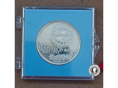 Strieborná minca 100 Kčs / 1993 - Slovenská Muzeálna Spoločnosť - kvalita PROOF