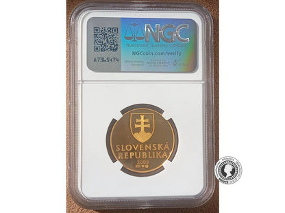 Zlatá minca 10 Korún Slovenských 2008 R kvalita PF 69