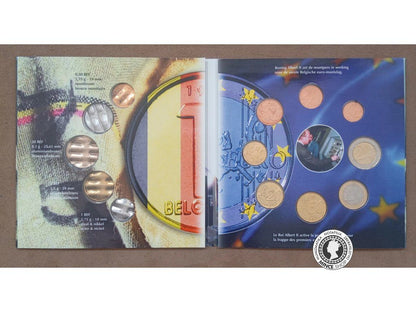 2002 UNC Belgicko ADIEU FRANK, WELKOM EURO sada