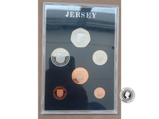 1980 PROOF Veľká Británia PROOF COINAGE OF JERSEY sada