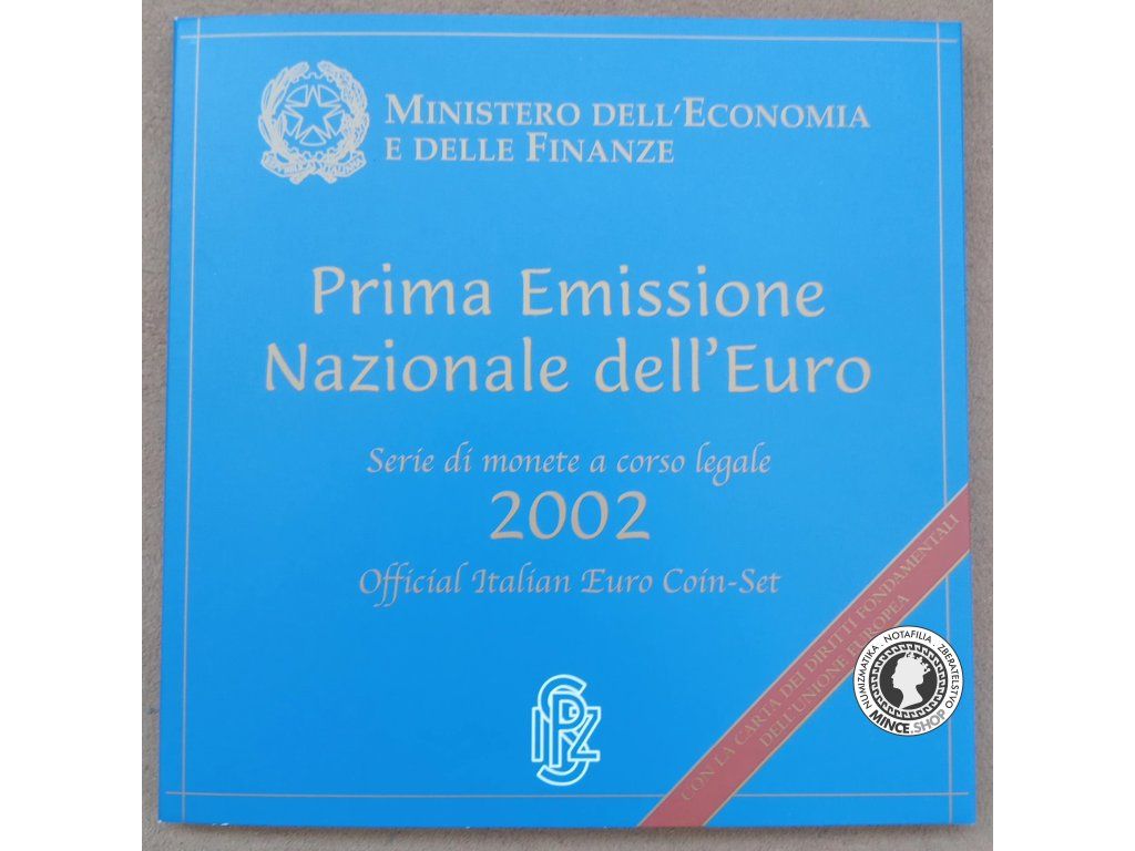 2002 Taliansko PRIMA EMISSIONE NAZIONALE DELL EURO sada