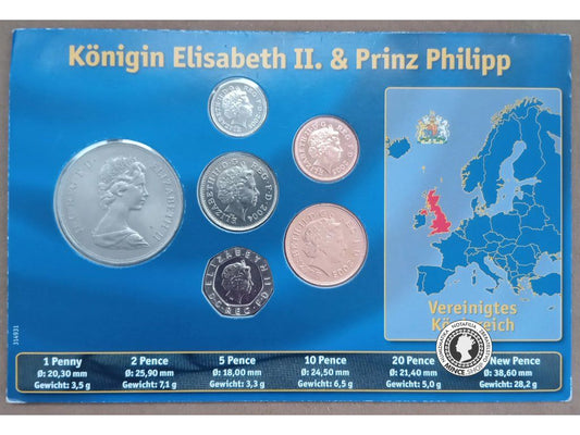 Veľká Británia Elisabeth II. & Philipp sada