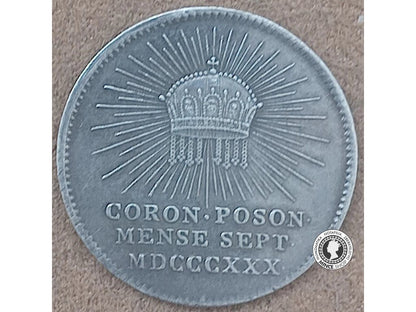 Strieborný Žetón - 1830 - Korunovácia v Bratislave František II.