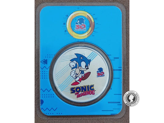 2$ strieborná minca 2021 Sonic the Hedgehog - Colorized 30th Anniversary