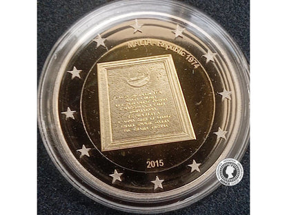 2 euro 2015 Malta PROOF - Republic of Malta, 1974