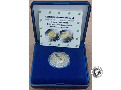 2 euro 2020 Belgicko PROOF - International Year of Plant Health