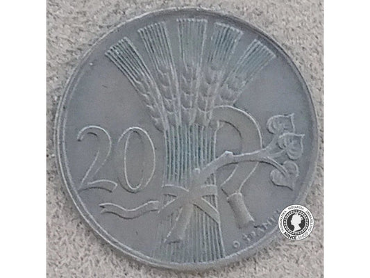 20 halier - Česko-Slovensko - 1947 - RRR