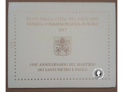 2€ Vatikán 2017 - 1950 ANNIVERSARIO DEI MARTIRIO DEI SANTI PIETRO E PAOLO
