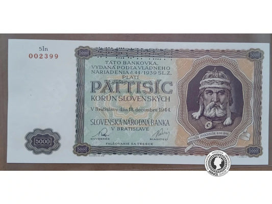 5000 Korún - 1944 - Slovenský Štát