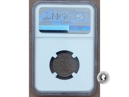 50 halier ČSSR 1969 bez bodiek pri letopočte - Česko-Slovensko - AU 58 BN