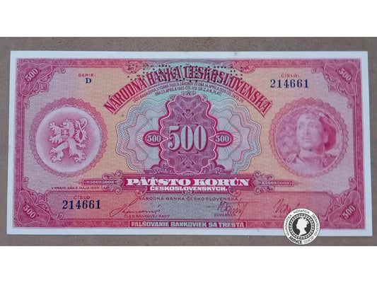 500 Korún - 1929 - 1.ČSR