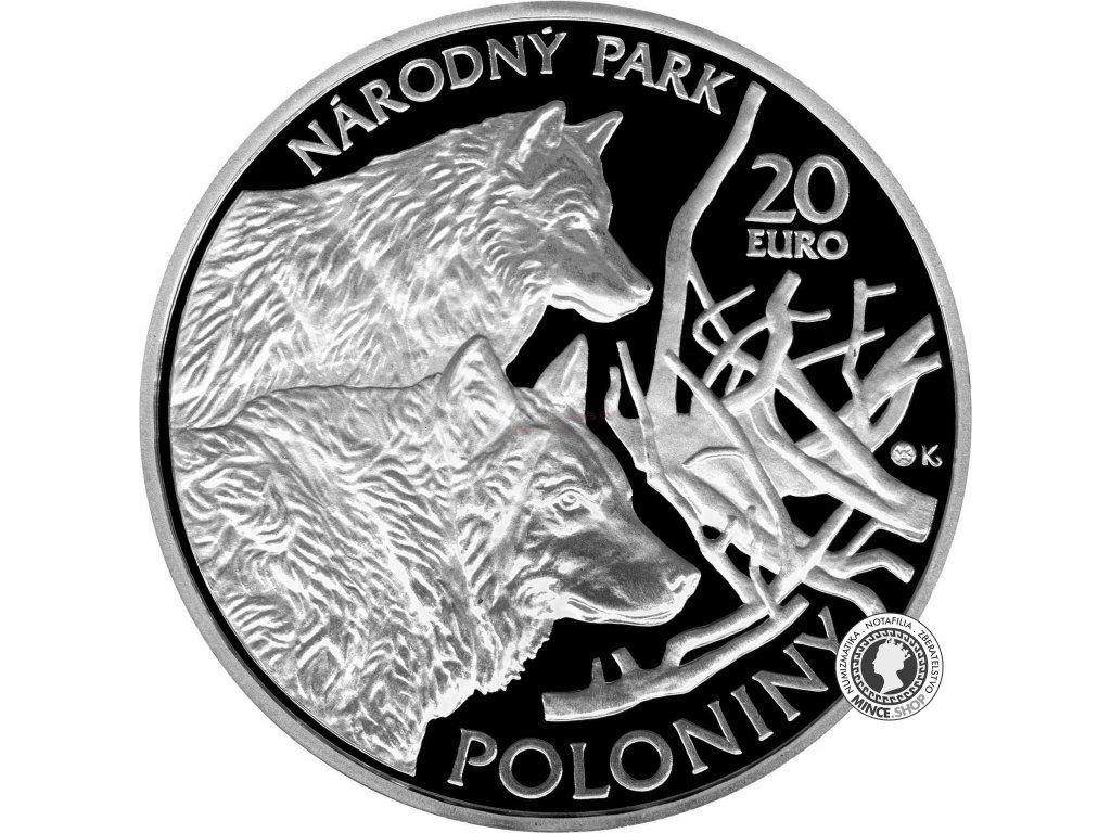 Strieborná minca Ag Proof 20€ / 2010 - Národný park Poloniny