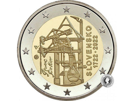 2€ minca Parný stroj 2022 / proof - 300.výročie zostrojenia parného stroja v kontinentálnej Európe