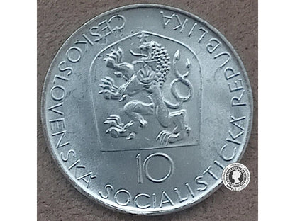 Strieborná minca 10kcs / 1968 - Národné divadlo - kvalita BK 0/0