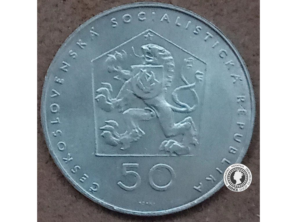 Strieborná minca 50kcs / 1971 - založenie KSČ - kvalita BK 0/0